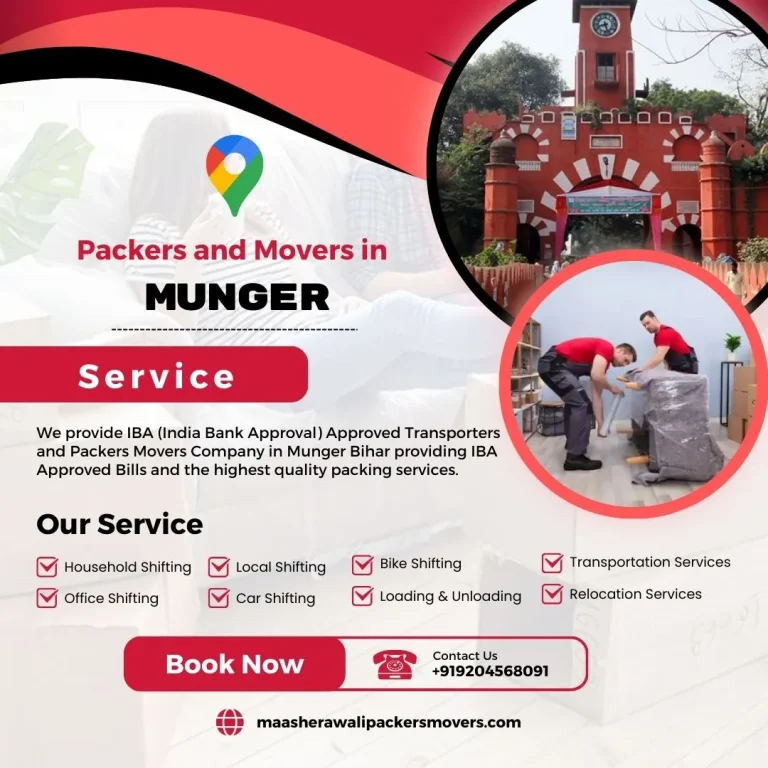 Packers and Movers in Munger